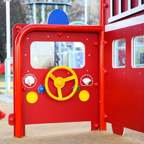Stucture de jeux extérieurs 1-6 ans sur le thème des pompiers